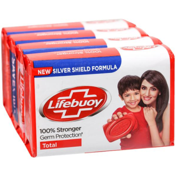 Lifebuoy soap 125 gr - 4 pack 3 plus 1 free