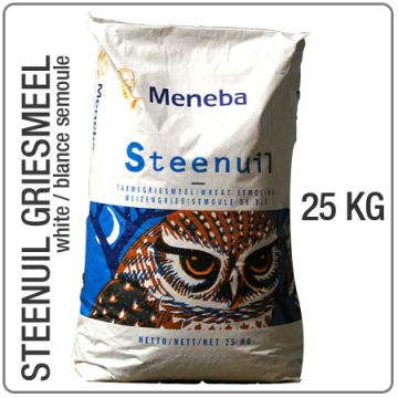 Witte Griesmeel 25 kg steenuil