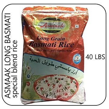 Asmaak white basmati 40 lbs